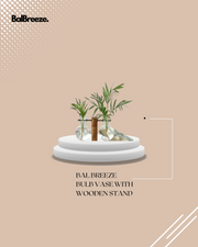 BalBreeze Bulb Vase with Wooden Stand